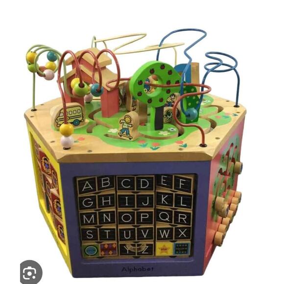 Wooden Activity Cube – Developmental Learning Center - Picture 1 of 1